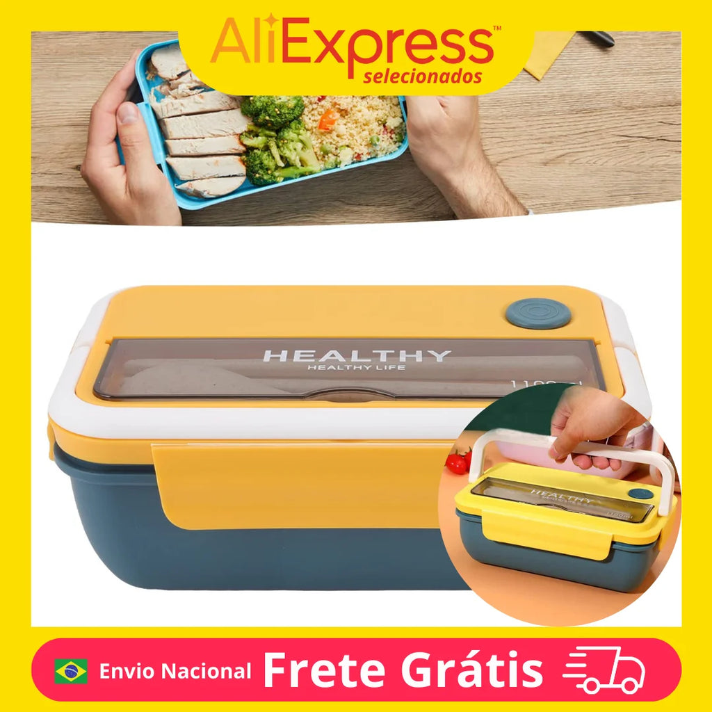 Sealed Lunch Box for Baby and Children, Thermal Box 1100ml, Storage Lunch Box for Fruit Salad, Microwave