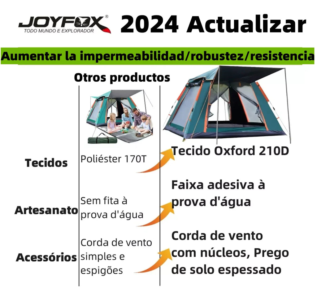 Joyfox Camping Tent Automatic Camping Upf50 + 5-8 People Camping Tent Large Portable Family Balcony