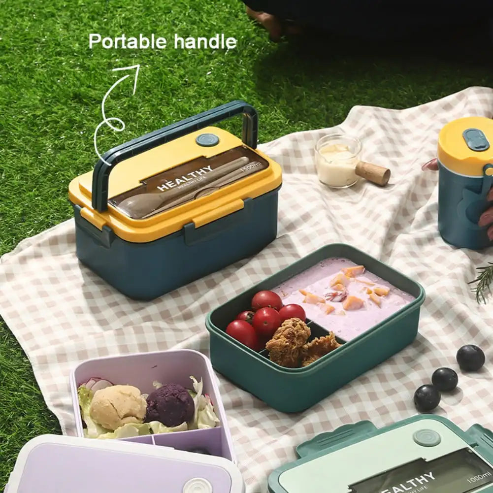 Sealed Lunch Box for Baby and Children, Thermal Box 1100ml, Storage Lunch Box for Fruit Salad, Microwave