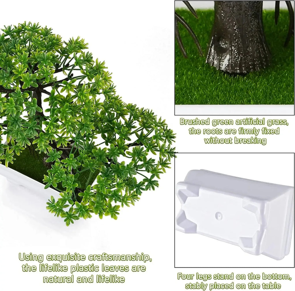Artificial Plants Bonsai Simulated Tree Potted Plants Fake Flowers Table Potted Ornaments