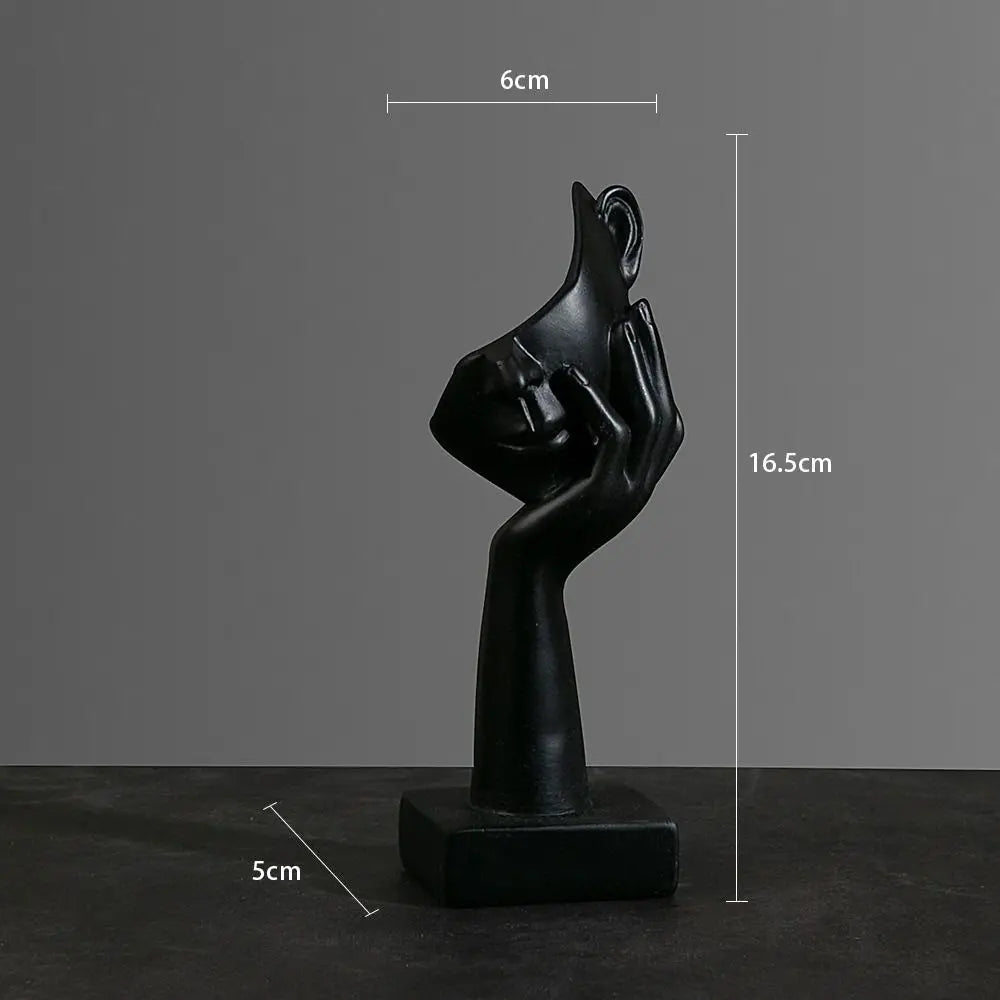 Estátua Abstrata Nórdica em Resina (Pequeno) – Arte Minimalista de Luxo
