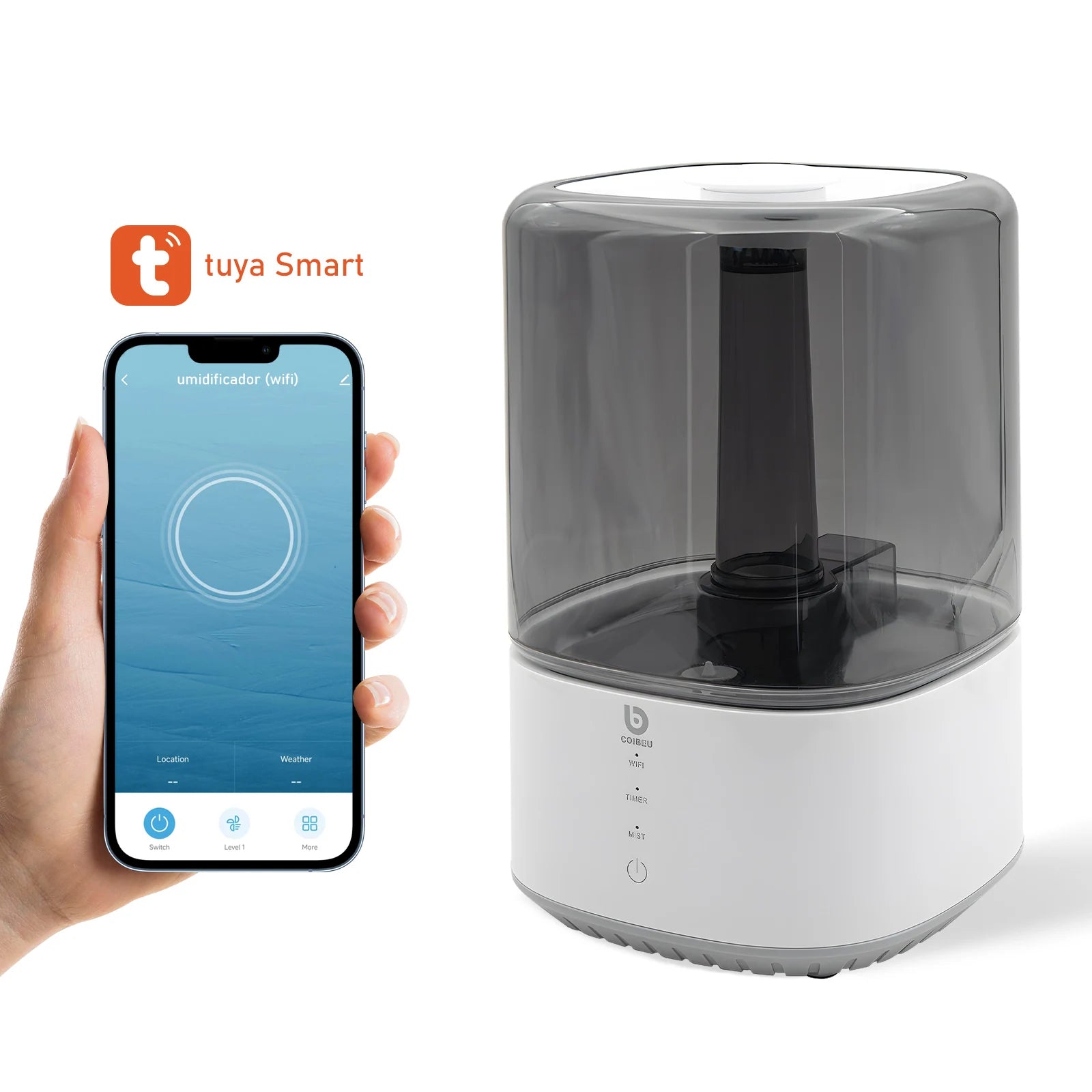 Coibeu, Professional Air Humidifier, Intelligent Ultrasonic Air Humidifier, Aroma Diffuser, Vaporizer, Diffuser