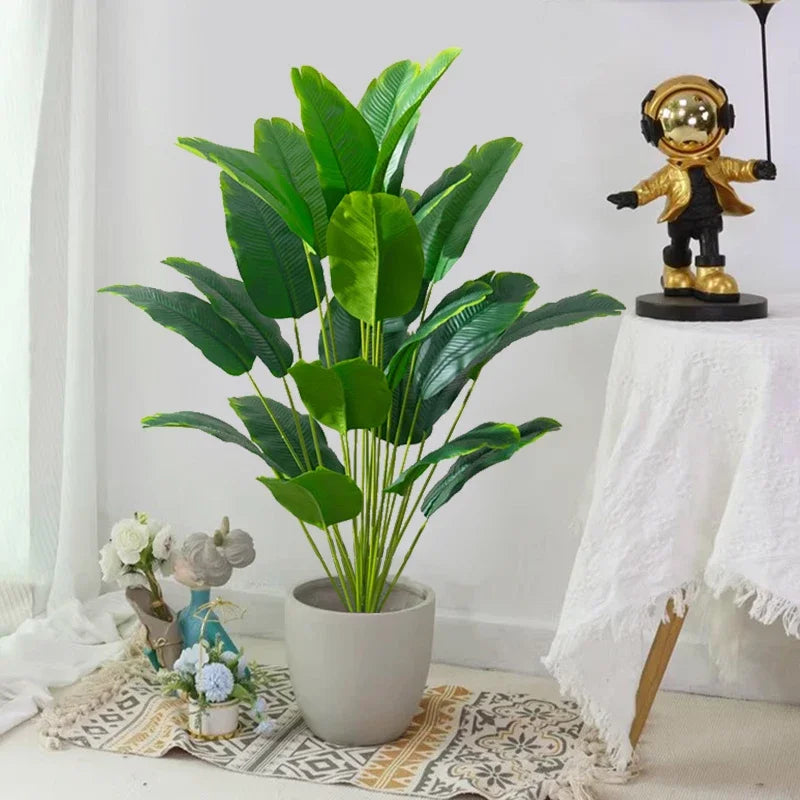 Planta Artificial Tropical – Folhas de Palmeira/Costela-de-Adão | Toque Real e Decoração Sofisticada