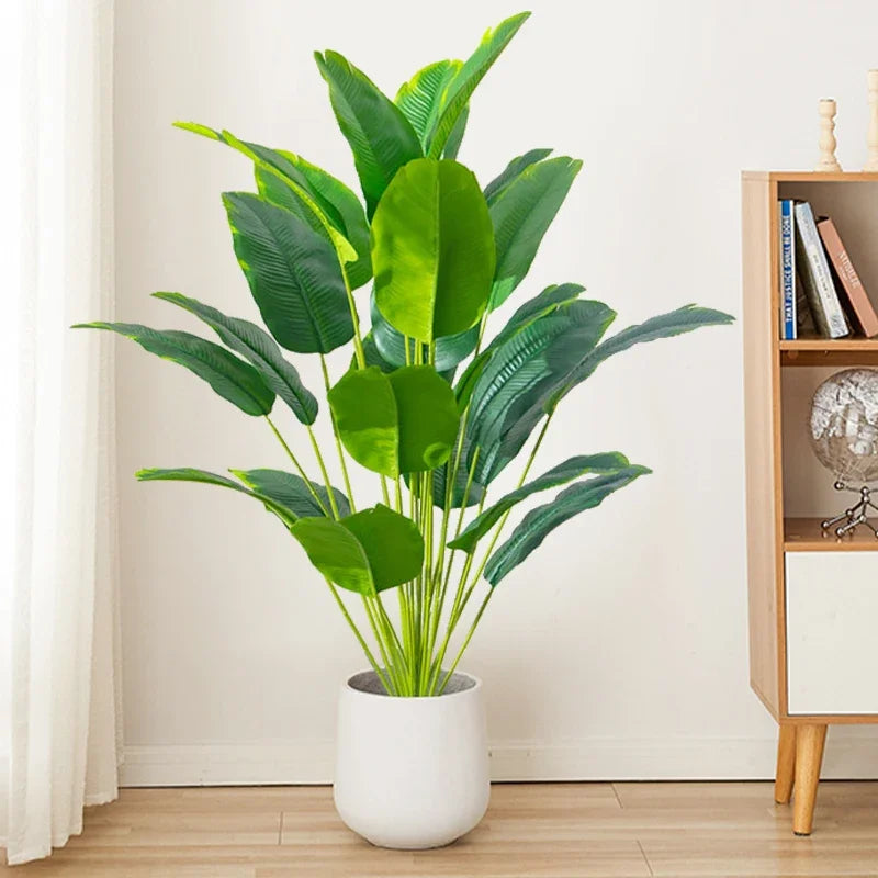 Planta Artificial Tropical – Folhas de Palmeira/Costela-de-Adão | Toque Real e Decoração Sofisticada