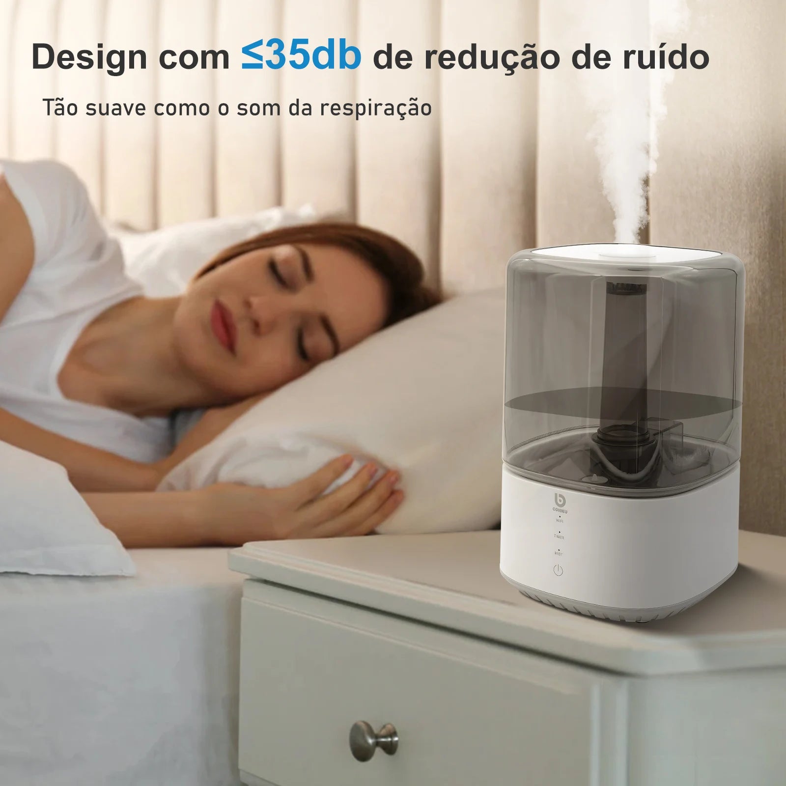 Coibeu, Professional Air Humidifier, Intelligent Ultrasonic Air Humidifier, Aroma Diffuser, Vaporizer, Diffuser