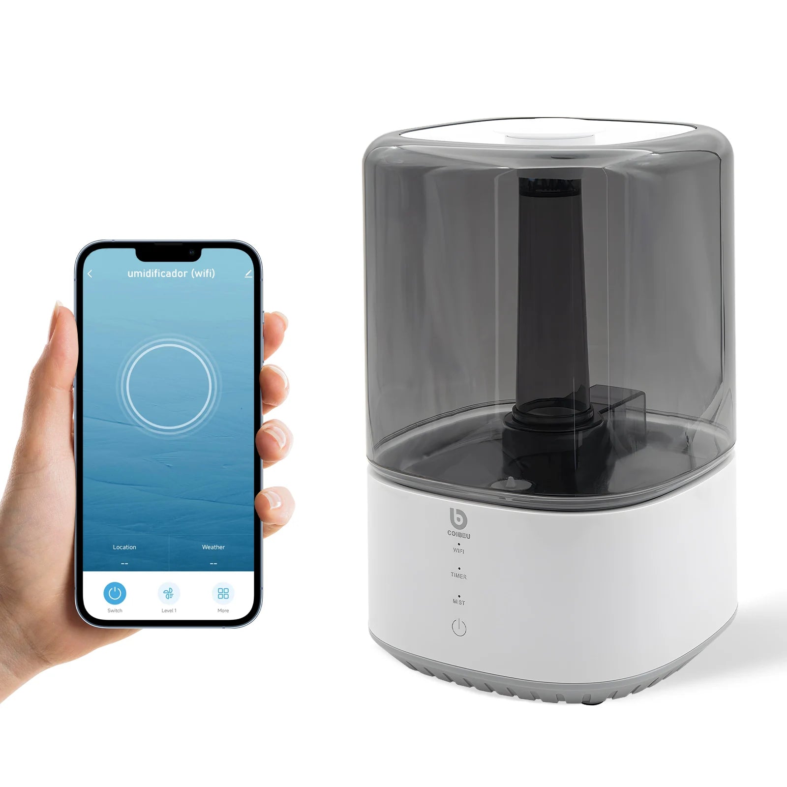 Coibeu, Professional Air Humidifier, Intelligent Ultrasonic Air Humidifier, Aroma Diffuser, Vaporizer, Diffuser